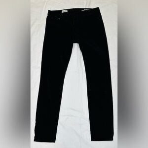 GAP 1969 Black Skinny Velvet Jeans